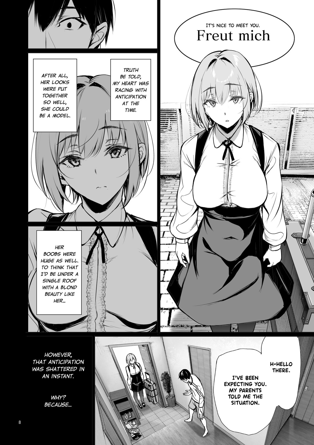 Homestay-chu no Doitsu Musume ga Issho ni Furo ni Haitte Kuru Wake - Page 8