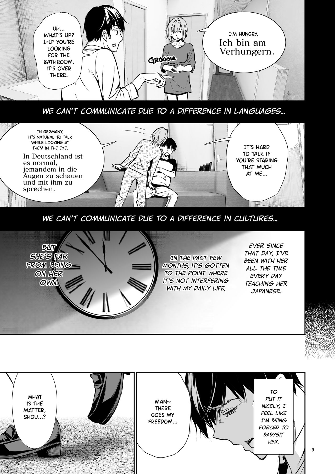 Homestay-chu no Doitsu Musume ga Issho ni Furo ni Haitte Kuru Wake - Page 9