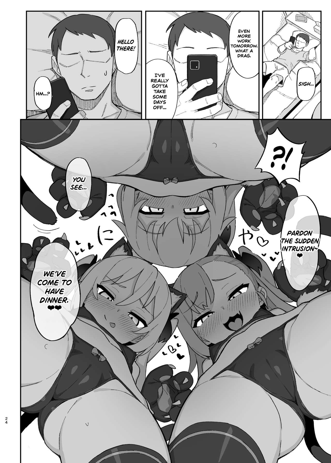 Mesugaki Succubus-tachi ni Shiboritorareru Hon - Page 24