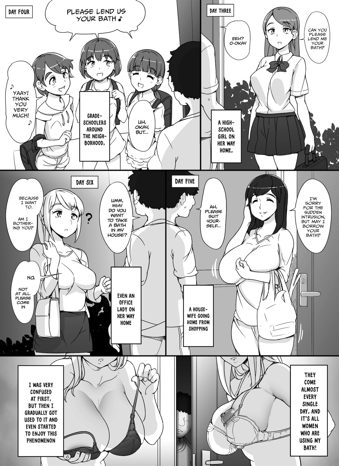 Kinjo no Onnatachi ga Nazeka Ore no Ie no Furo ni Hairi ni Kuru Ken - Page 5