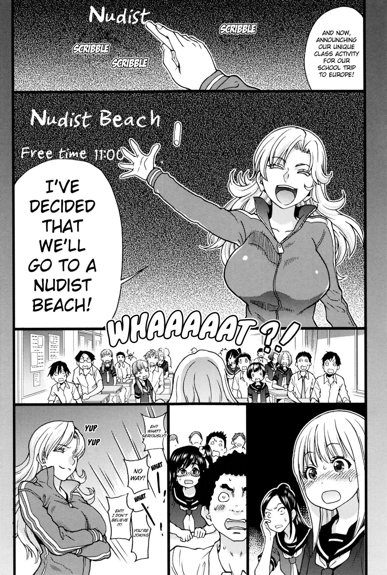 Nudist Beach ni Syuugaku Ryokoude!! - In school trip to the nudist beach!! - Page 11