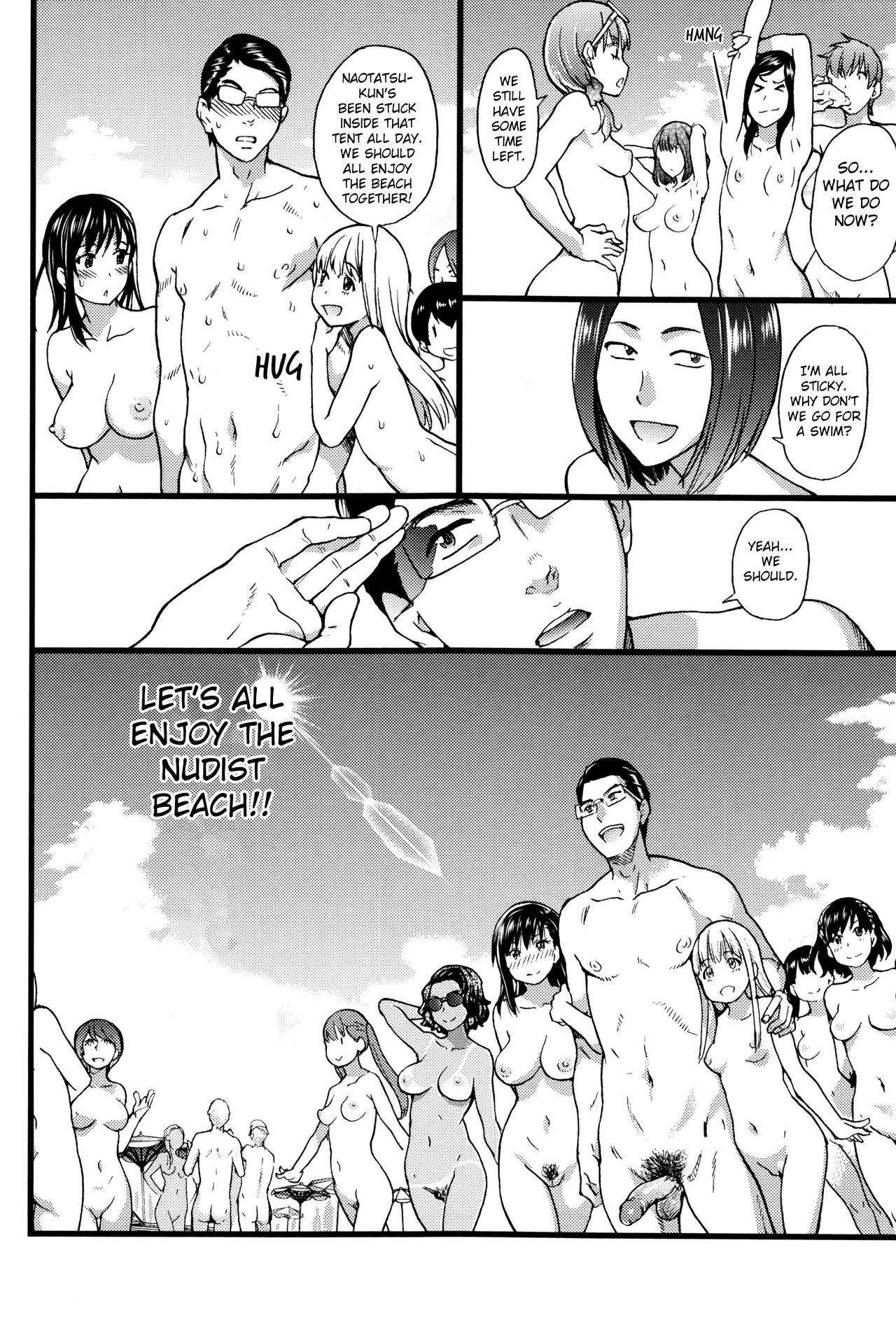 Nudist Beach ni Syuugaku Ryokoude!! - In school trip to the nudist beach!! - Page 224