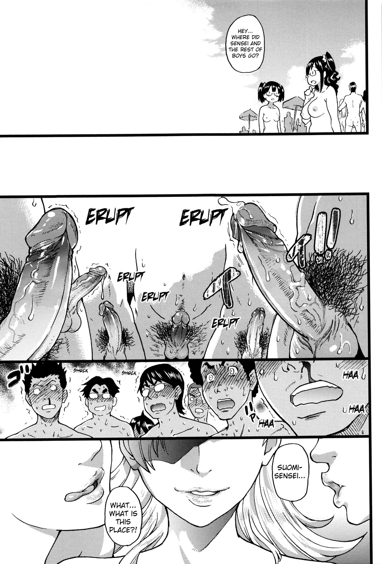 Nudist Beach ni Syuugaku Ryokoude!! - In school trip to the nudist beach!! - Page 225