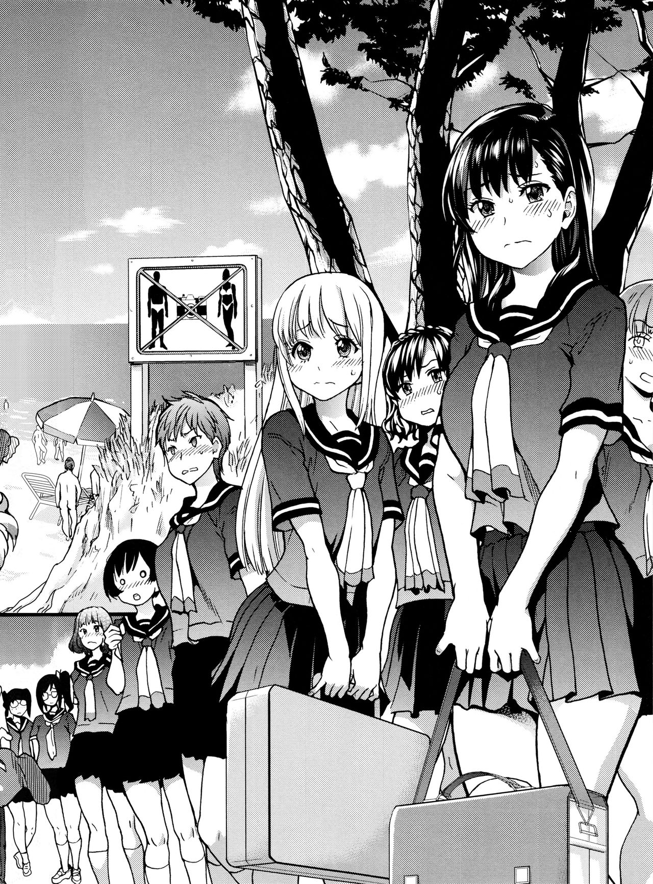 Nudist Beach ni Syuugaku Ryokoude!! - In school trip to the nudist beach!! - Page 8