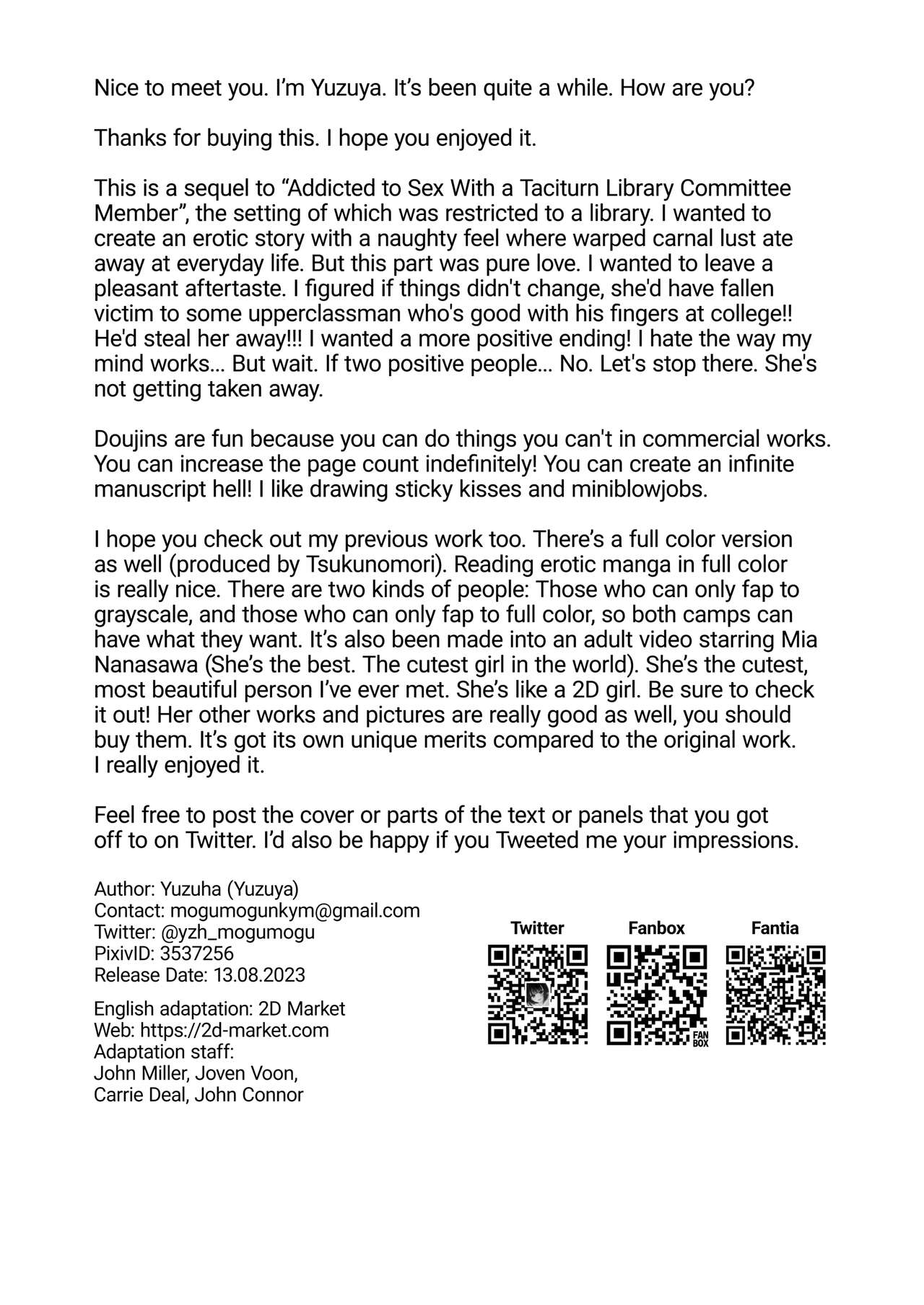 Mukuchi na Tosho Iin to Sex Zuke. Natsuyasumi Hen ~Sex zuke no Futsukakan...~ - Page 67