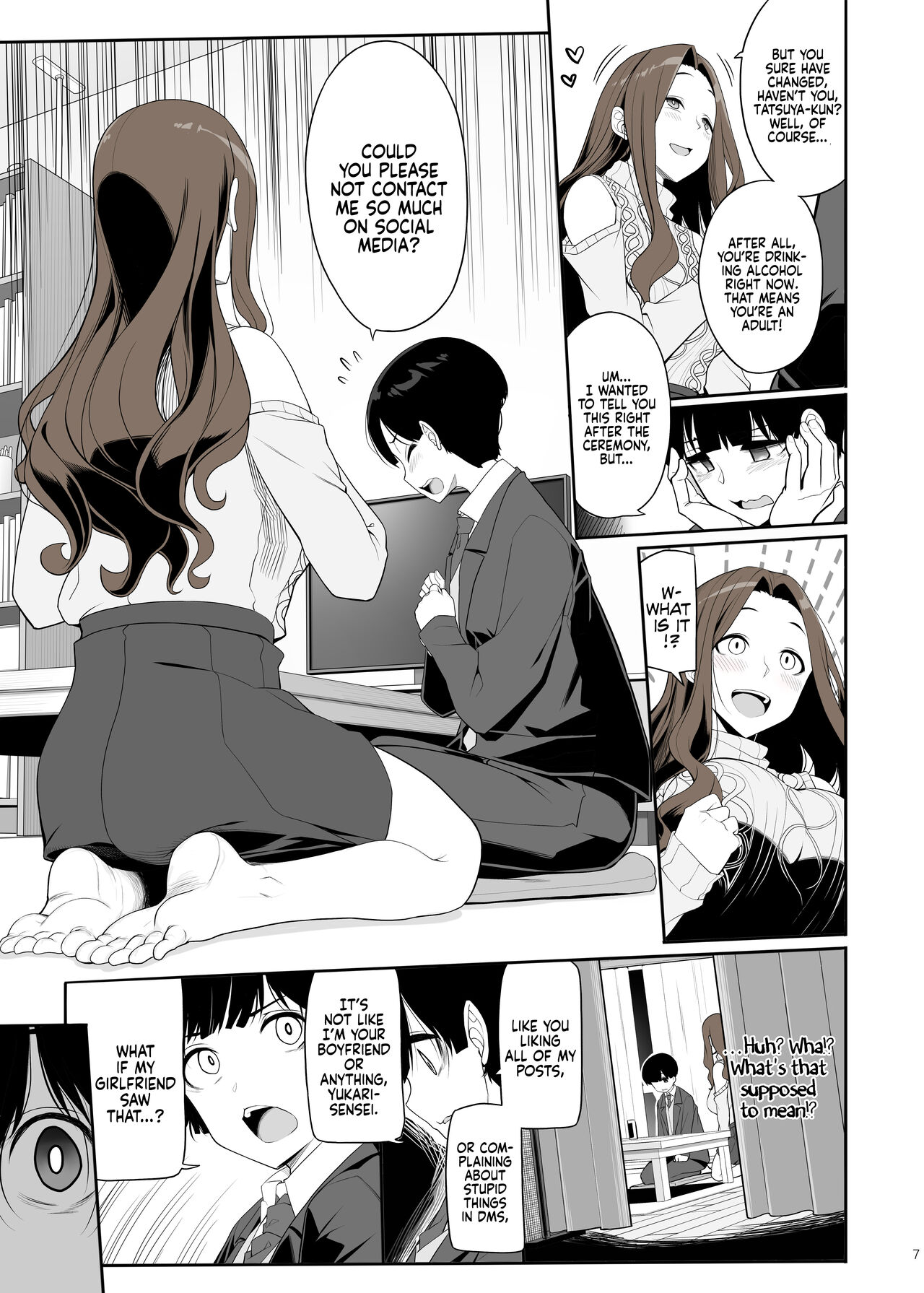 Ichizu na Onee-san to Saikaishitara Dosukebe Kyuukonsarete Sex Tsukeninaru Hanashi - Page 7