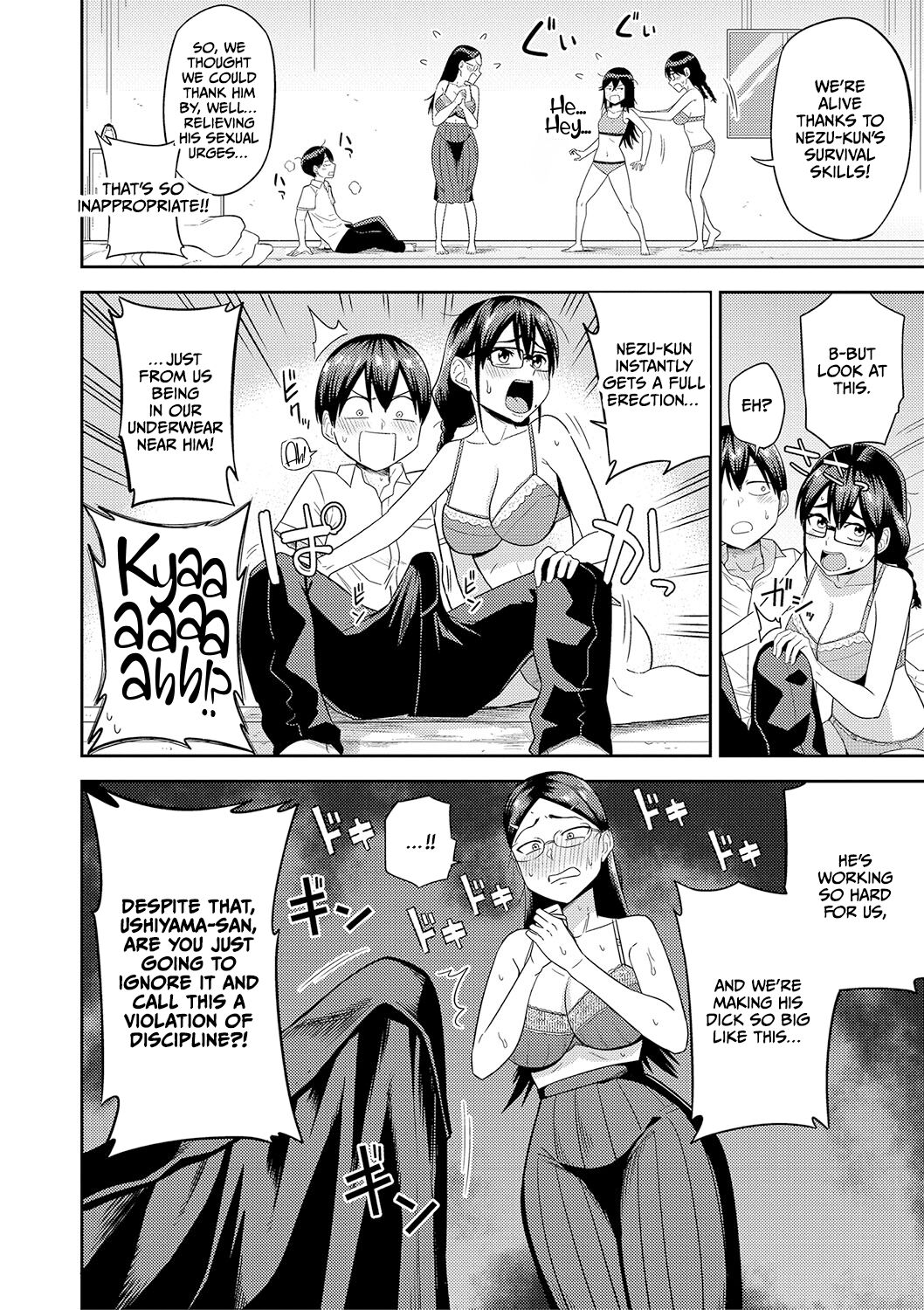 Mujintou de, SEX ni Kyoumi Shinshin na Dosukebe Inkya Joshi-tachi to Harem Life - Page 45